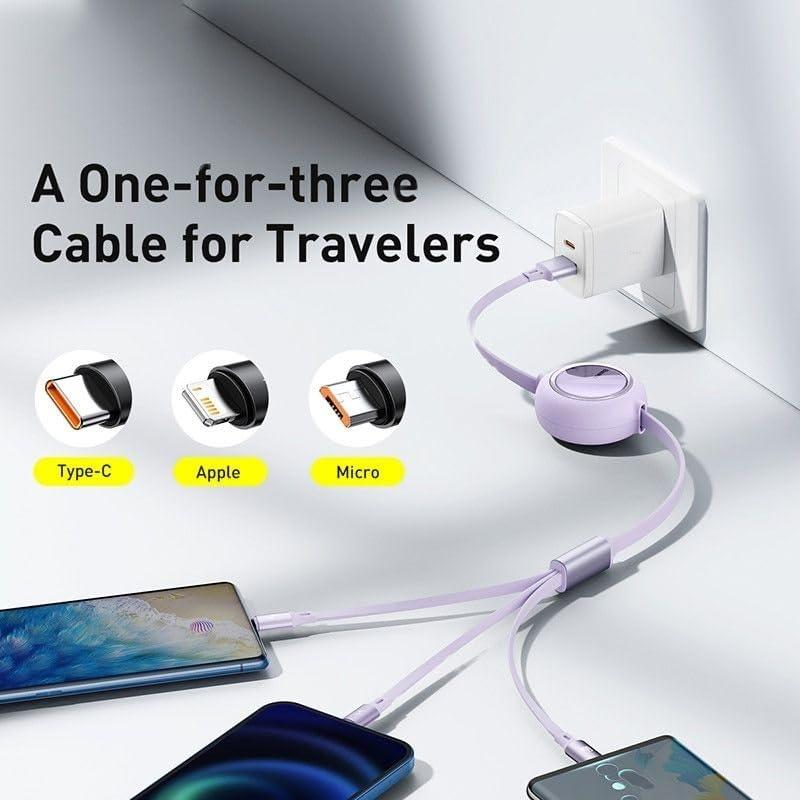 3 in 1 Fast Charging Data Cable – Multi USB Charger Cord for All Devices