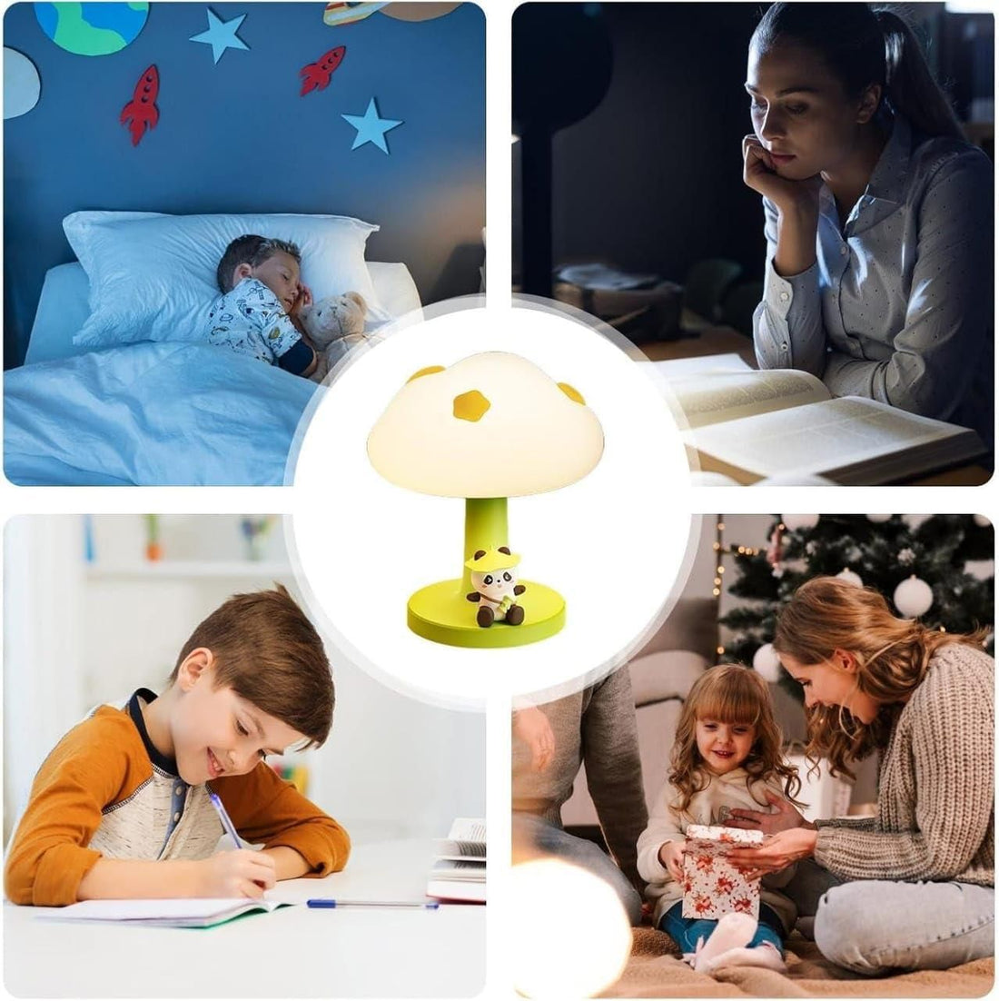 Cute Silicone Panda Night Light – Soft, Portable & Kid-Friendly Bedside Lamp
