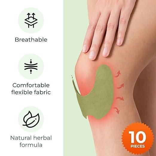 Knee Pain Relief Patches – Herbal Heat Therapy (Pack of 10, 20, 30)