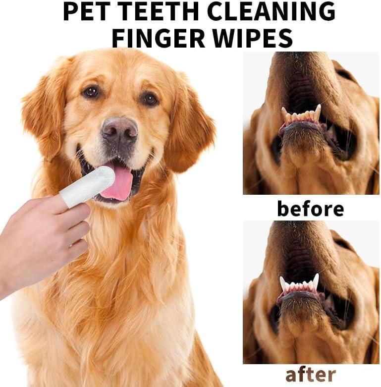 Disposable Dental Finger Wipes for Pets – Easy Oral Care for Dogs & Cats