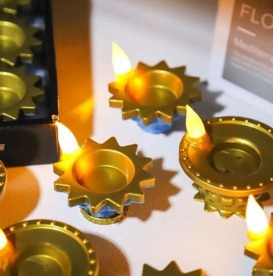 Water Pouring Diya LED Light – Decorative Fountain Lamp for Home & Festivals